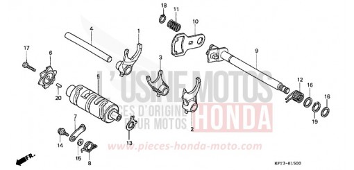 BARILLET DE SELECTION CLR125W de 1998